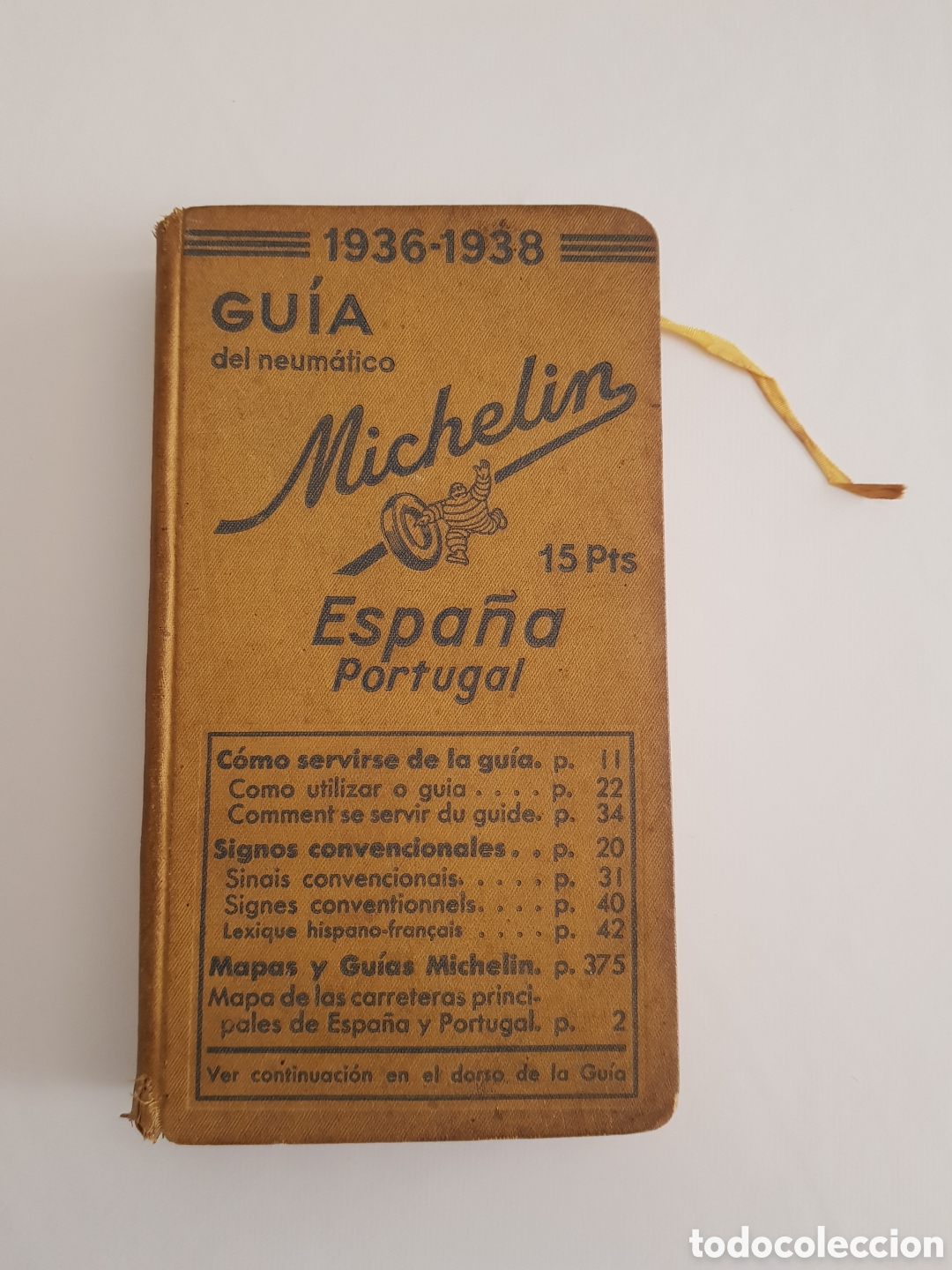 Libros de segunda mano: Guia michelin 1936-1938. Espa&ntilde;a y Portugal