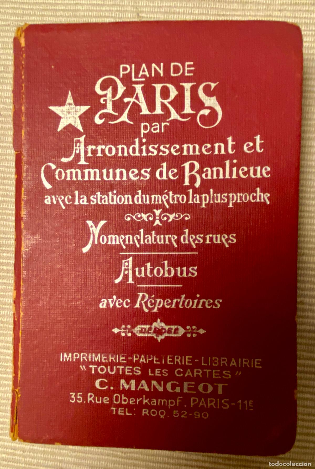 Libros de segunda mano: PLANO GUIA DE PARIS DE 1966