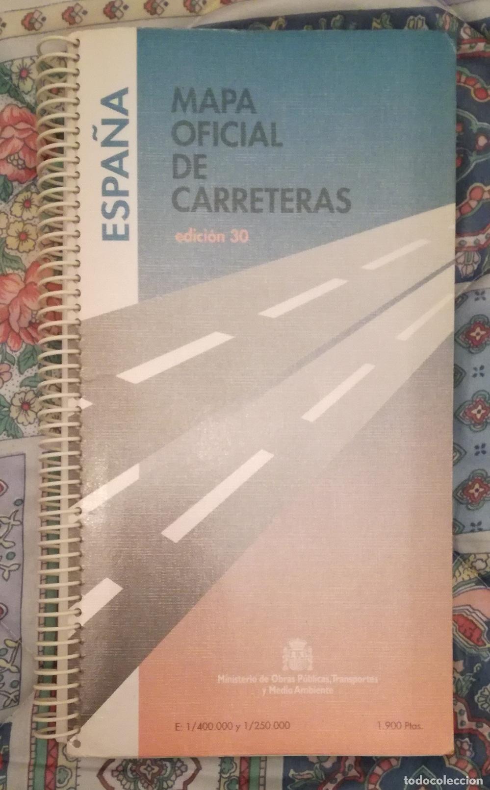 Libros de segunda mano: Mapa oficial de carreteras de Espa&ntilde;a, edicion 30, a&ntilde;o 1995