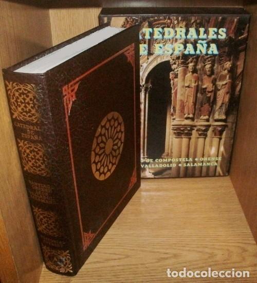 Second hand books: CATEDRALES DE ESPA&Ntilde;A. SANTIAGO COMPOSTELA. ORENSE. LEON. VALLADOLID. SALAMANCA. C. ESTUCHE.