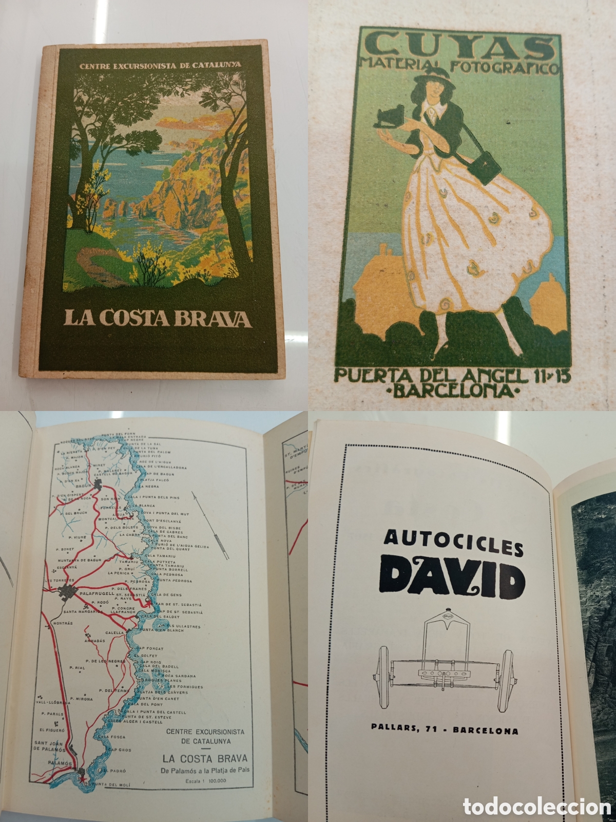 Libros de segunda mano: 1922 LA COSTA BRAVA CENTRE EXCURSIONISTA DE CATALUNYA MAGNIFICOS MAPAS Y PUBLICIDAD ART NOVEAU