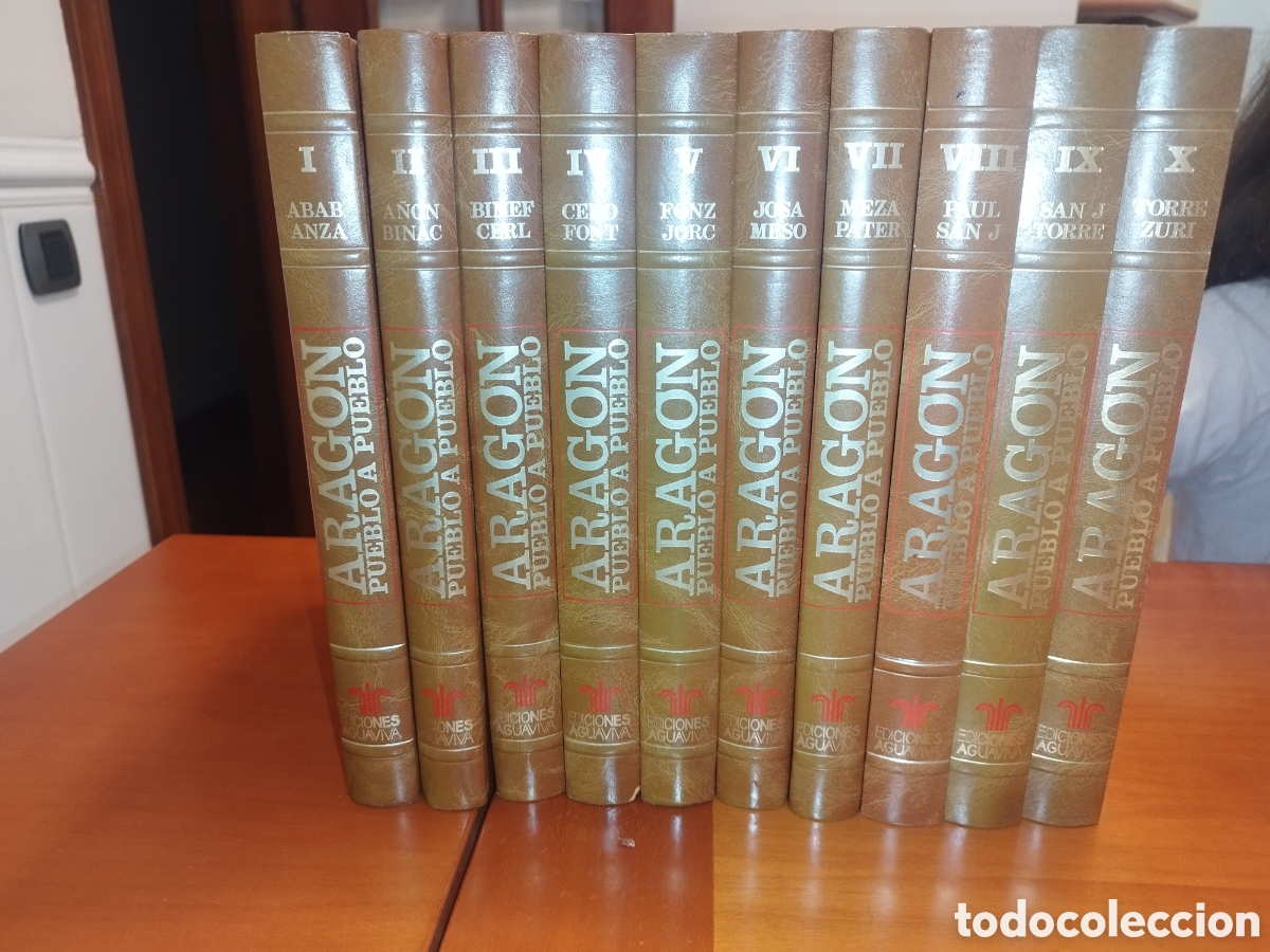 Libros de segunda mano: ARAGON PUEBLO A PUEBLO (10 TOMOS). COMPLETA.- ALFONSO ZAPATER. ED. AGUAVIVA 1987 PRIMERA EDICION
