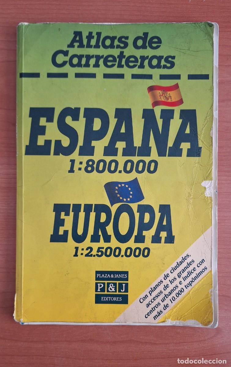 Libros de segunda mano: Mapa carreteras y ciudades Espa&ntilde;a y europa. plaza y janes