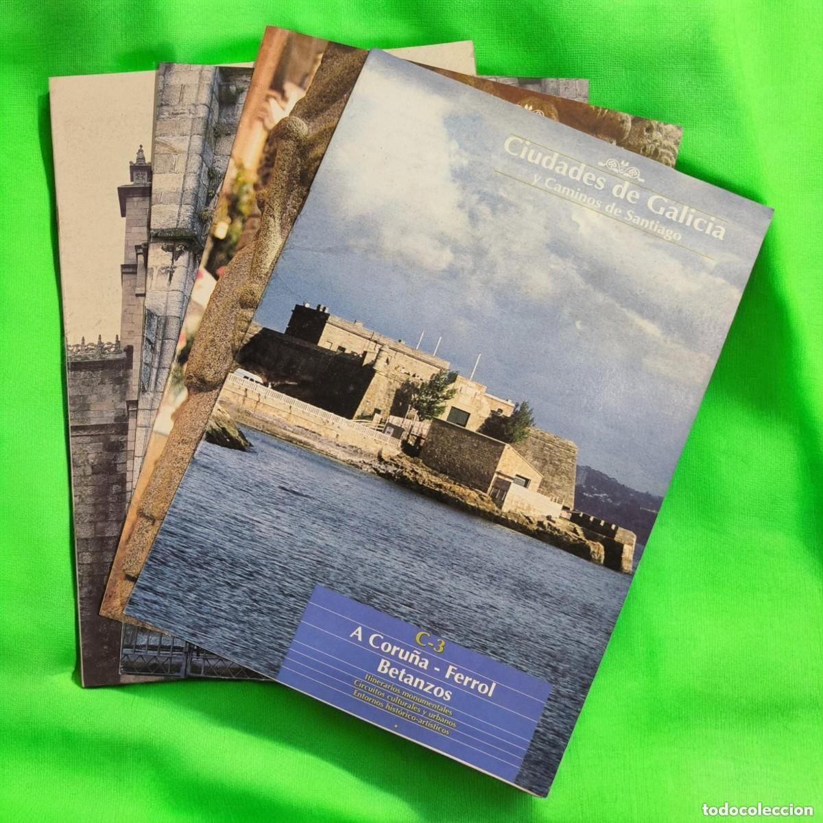 Libros de segunda mano: Lote 4 Fasc&iacute;culos &ldquo;Ciudades de Galicia y Caminos de Santiago&rdquo; &ndash; Rutas, Historia y Patrimonio