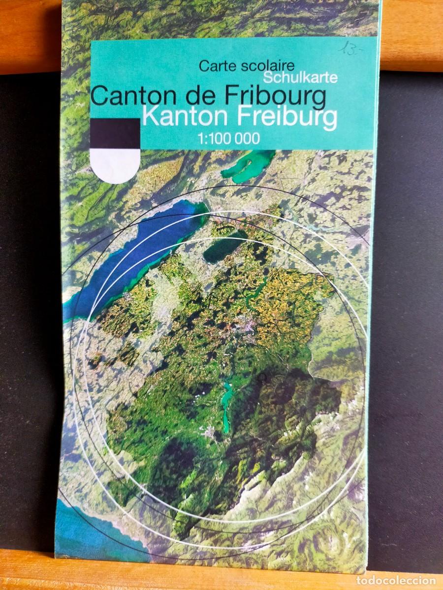 Libros de segunda mano: CANTON DE FRIBOURG. CARTE SCOLAIRE SCHULKARTE. HANTON FREIBURG. 1:100.000.