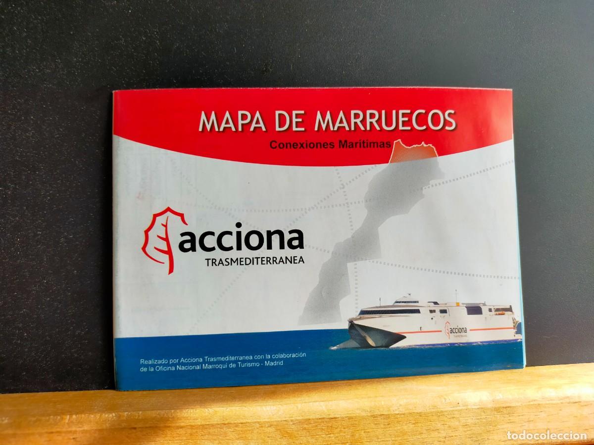 Libros de segunda mano: MARRUECOS. MAPA DE MARRUECOS. CONEXIONES MAR&Iacute;TIMAS. TRANSMEDITERR&Aacute;NEA - OFICINA NACIONAL MARROQU&Iacute;
