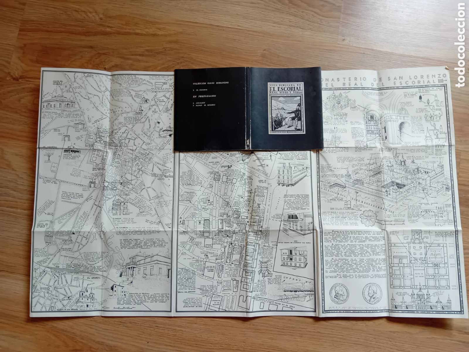 Libros de segunda mano: Gu&iacute;a dibujada de El Escorial. Real Sitio y Villa (Gran Desplegable) 1992