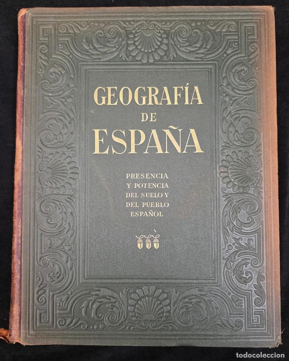 Libros de segunda mano: L.294 Libro antiguo gran formato &ldquo;Geograf&iacute;a de Espa&ntilde;a&rdquo; Ram&oacute;n Otero Pedrayo Tomo III ilustrado