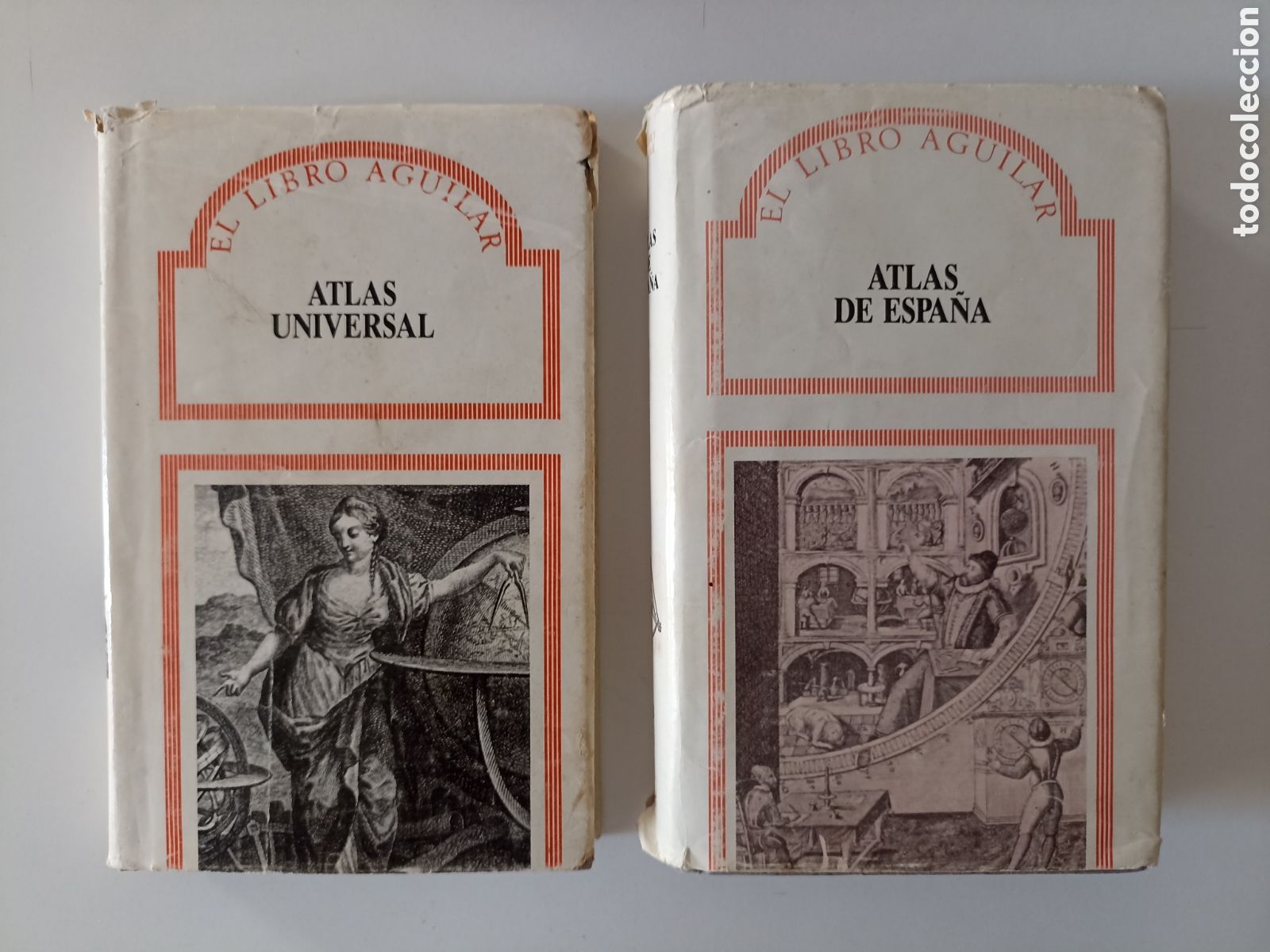 Libros de segunda mano: Lote 2 x Atlas Universal / Atlas de Espa&ntilde;a (El libro Aguilar, 1988 / 1989)