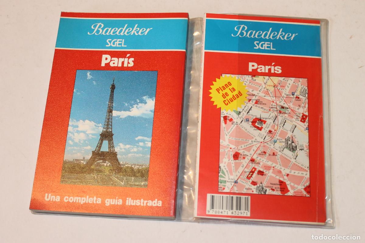 Libros de segunda mano: Gu&iacute;a Baedeker Par&iacute;s - 1989 - Incluye Plano de la Ciudad - Sello Librer&iacute;a Ojanguren Oviedo