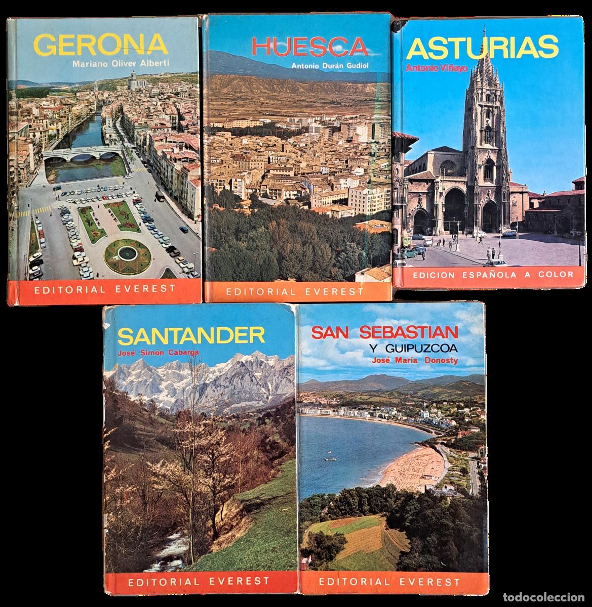 Libros de segunda mano: Lote 5 Gu&iacute;as de Viaje vintage Everest. Gerona, Huesca, Asturias, Santander, San Sebasti&aacute;n