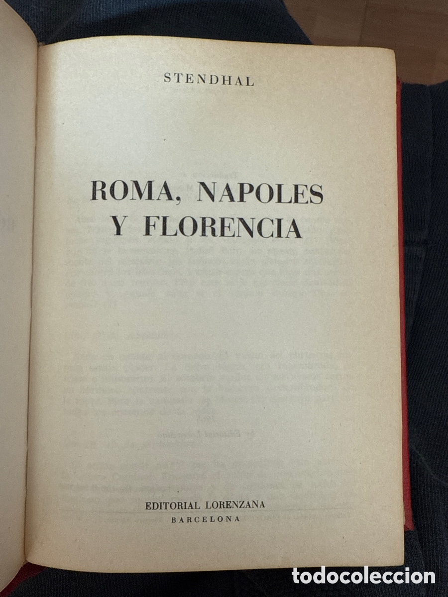Libros de segunda mano: STENOHAL. Roma, N&aacute;poles y Florencia