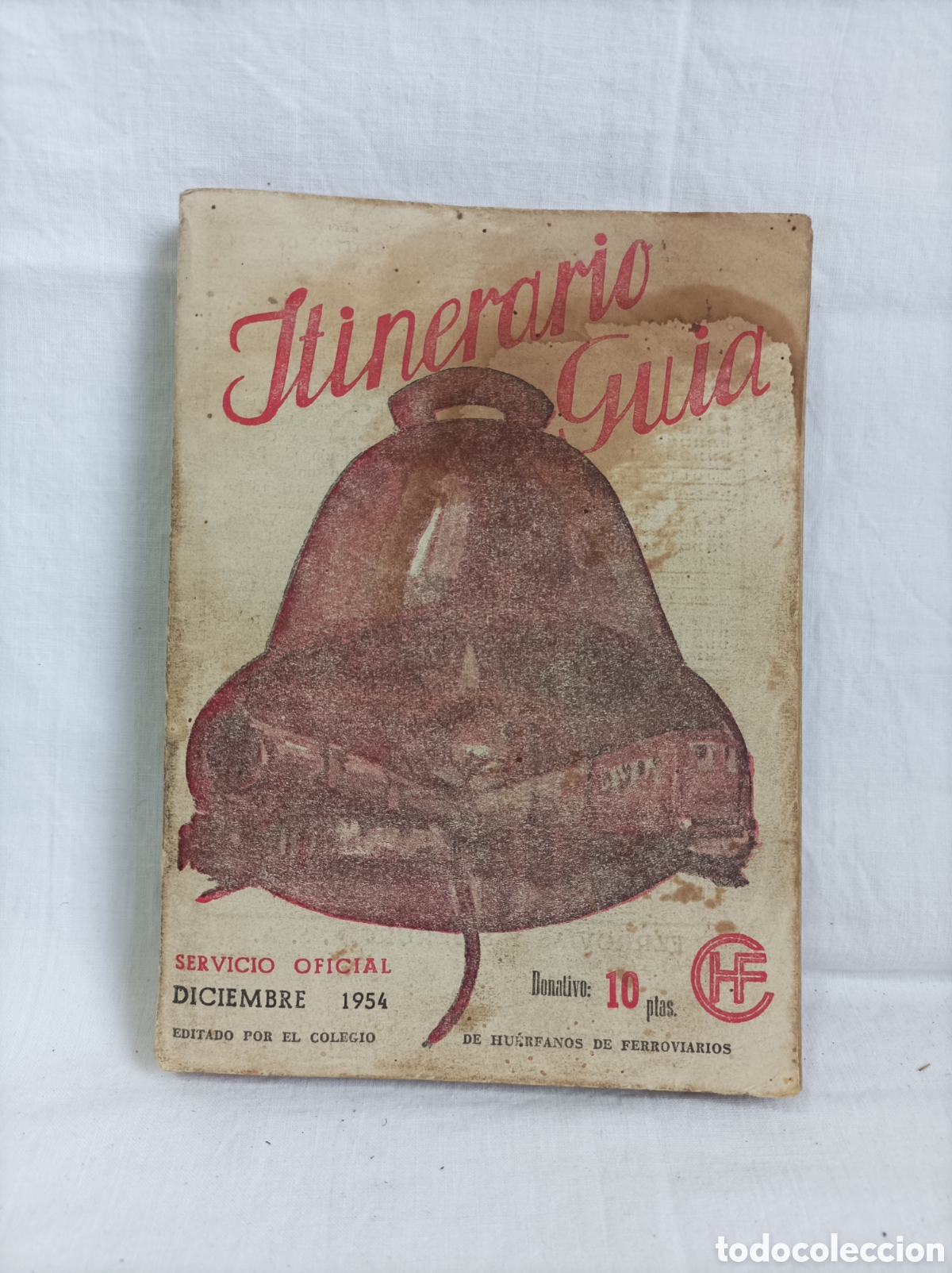 Libros de segunda mano: Itinerario Guia. Diciembre 1954. Hu&eacute;rfanos de ferroviarios.