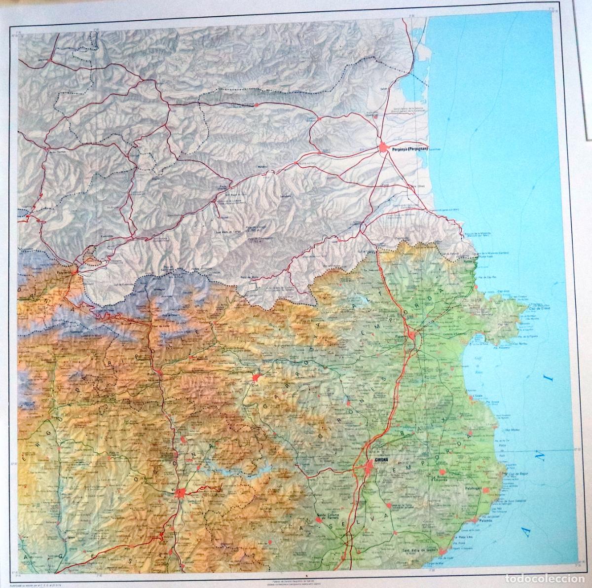 Libros de segunda mano: MAPA DEL NORD DE CATALUNYA: LA GARROTXA, EMPORD&Agrave;, RIPOLL&Egrave;S, LA SELVA - Madrid 1974