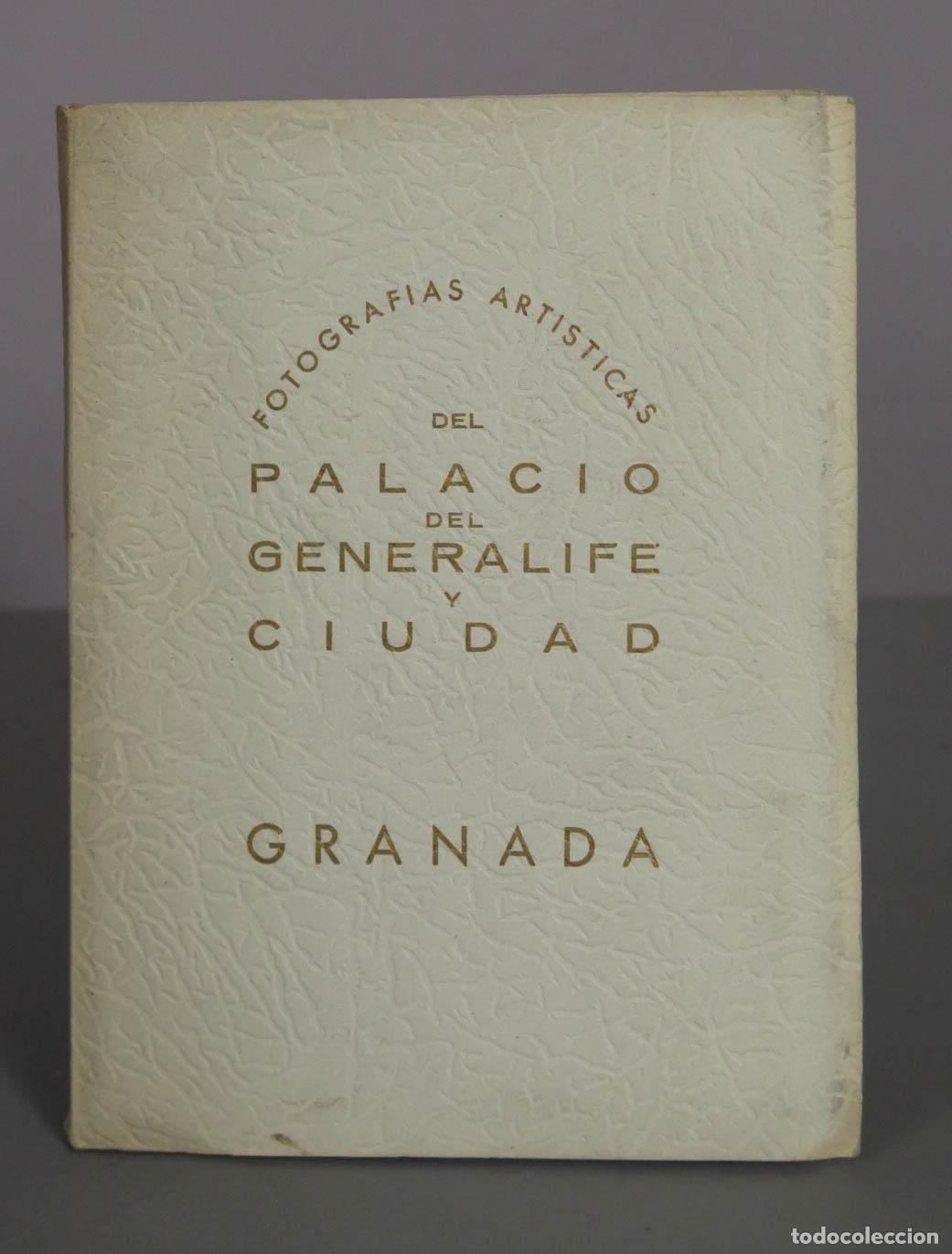 Libros de segunda mano: FOTOGRAFIAS ARTISTICAS DEL PALACIO DEL GENERALIFE Y CIUDAD DE GRANADA
