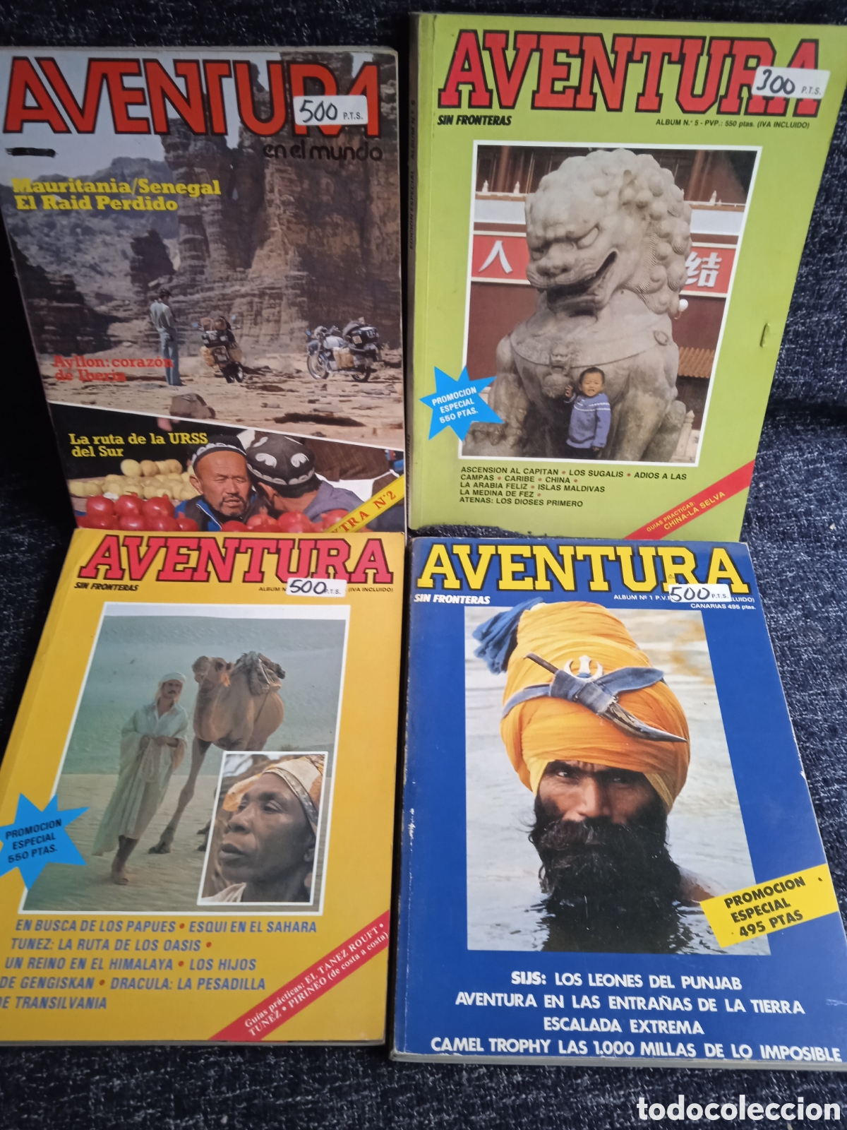 Libros de segunda mano: AVENTURA SIN FRONTERAS -LOTE 4 TOMOS CONTIENEN 12 REVISTAS - VIAJES AVENTUREROS POR EL MUNDO A&Ntilde;OS 80