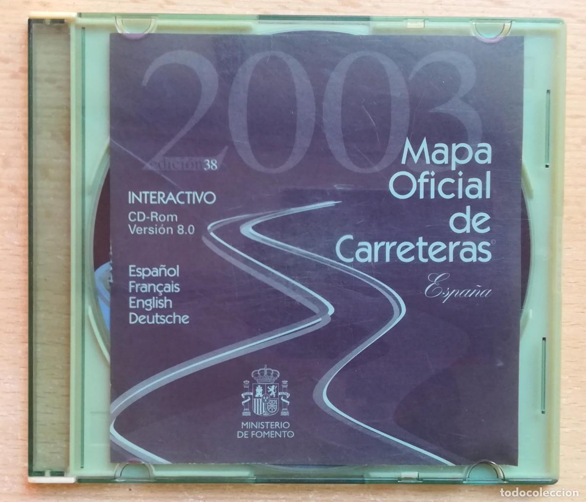 Libros de segunda mano: CD-Rom. Mapa Oficial de Carreteras de Espa&ntilde;a 2003. Edici&oacute;n 38. Ministerio de Fomento.