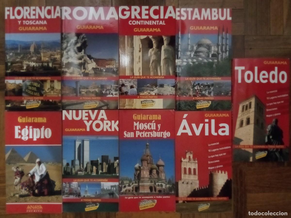 Second hand books: LOTE GUIAS TURISMO GUIARAMA ANAYA, AVILA TOLEDO FLORENCIA ROMA GRECIA ESTAMBUL EGIPTO NEW YORK MOSCU