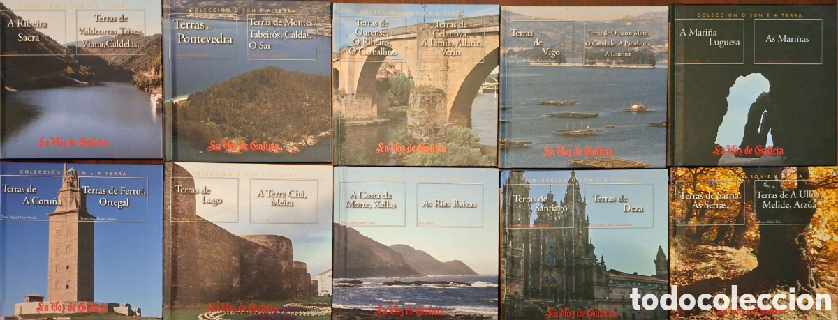 Libros de segunda mano: Colecci&oacute;n O SON E A TERRA, La Voz de Galicia. Completa 10 vols. (libro-CD)