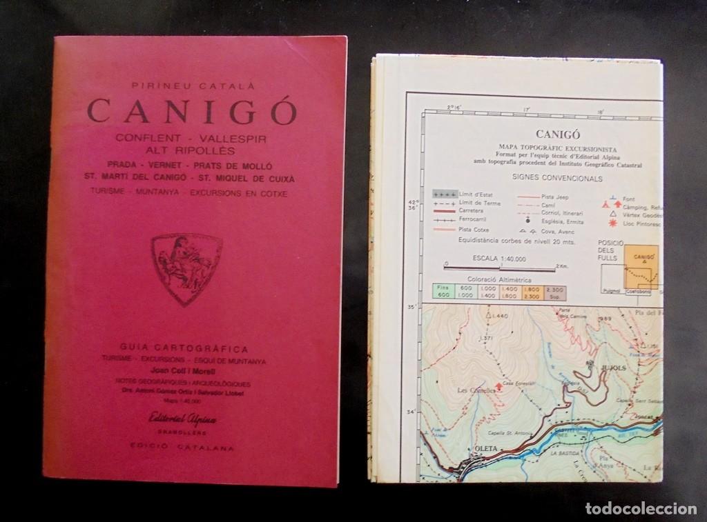 Libros de segunda mano: Pirineu Catal&agrave; Canig&oacute; Conflent Vallespir Alt Ripoll&egrave;s 1990 Alpina Guia cartogr&agrave;fica Joan Coll i More