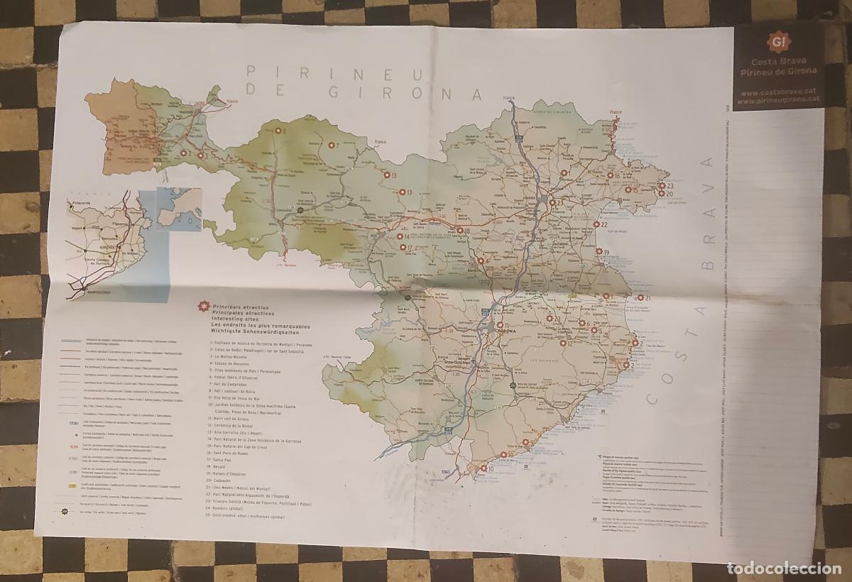 Libros de segunda mano: mapa TURISTICO - G! - Costa Brava, Pirineu de Girona