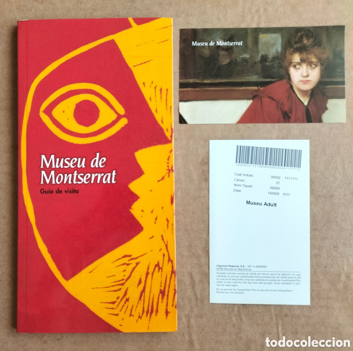 Libros de segunda mano: Museu de Montserrat. Gu&iacute;a de visita y dos entradas. Publicacions de l'Abadia de Montserrat. Libro