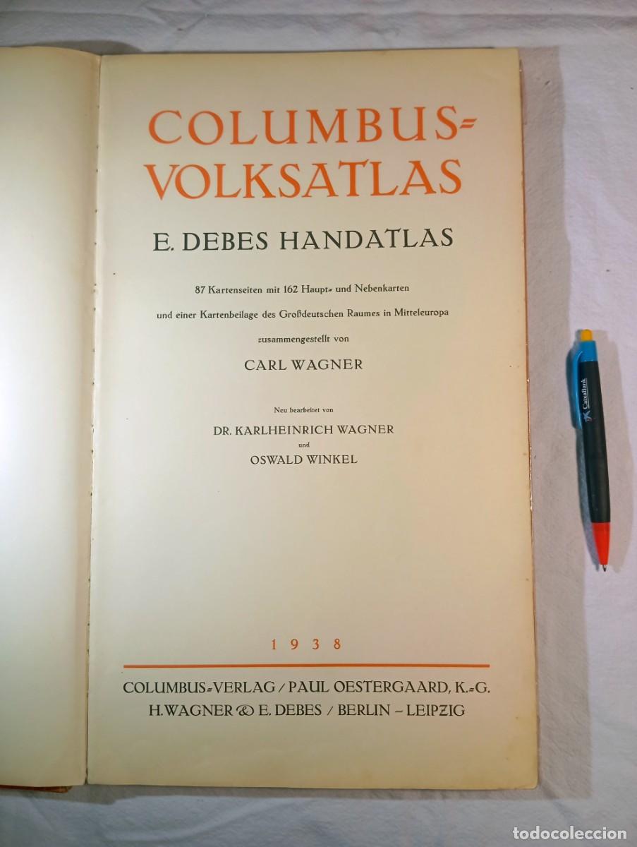 Livres d'occasion: Raro atlas alem&aacute;n original de 1938 &mdash; Columbus-Volksatlas / E. Debes Handatlas