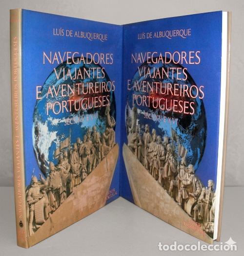 Libros de segunda mano: �F3149 - NAVEGANTES VIAJEROS Y AVENTUREROS PORTUGUESES. L. DE ALBUQUERQUE. [COMPLETO 2 T]. LEER DESC