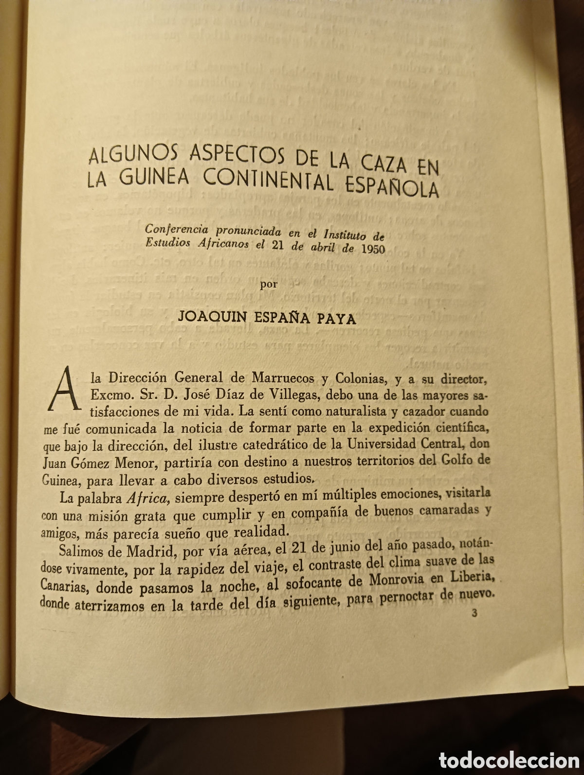Second hand books: Algunos aspectos de la caza en la Guinea continental espa&ntilde;ola por Joaqu&iacute;n Espa&ntilde;a Pay&aacute;