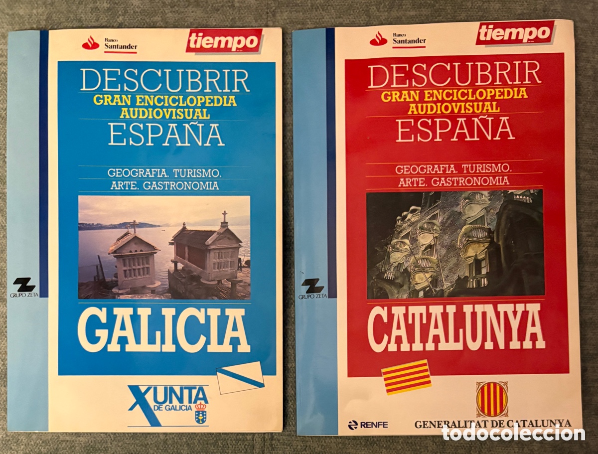 Livres d'occasion: (L846) Descubrir Espa&ntilde;a Galicia + Catalunya Grupo Zeta Tiempo 1992