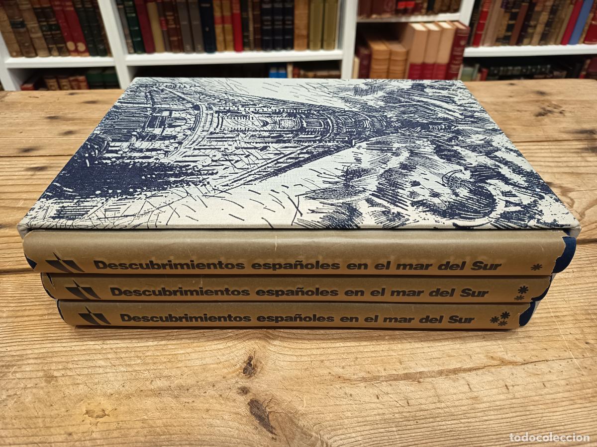 Libros de segunda mano: 1991 - VV.AA. Descubrimientos Espa&ntilde;oles en el Mar del Sur. Obra Completa en Tres Tomos