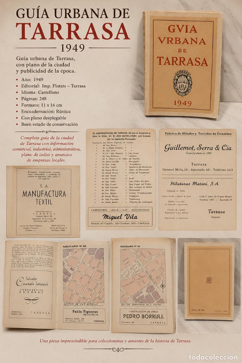 Gebrauchte B&uuml;cher: GU&Iacute;A URBANA DE TARRASA 1949 | CALLEJERO | PUBLICIDAD | HISTORIA LOCAL | MUY BUEN ESTADO