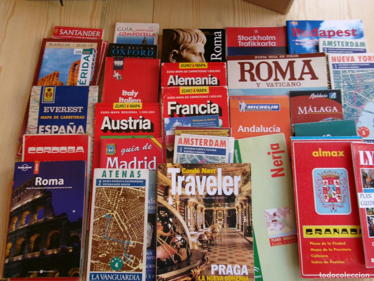 Libros de segunda mano: lote de mapas, planos y guias de turismo