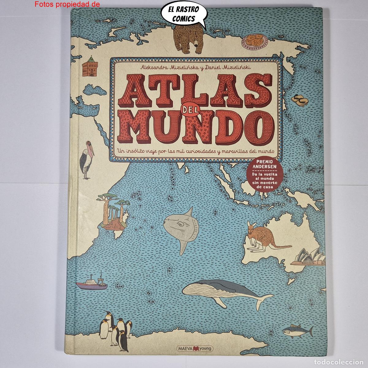 Libros de segunda mano: Atlas del mundo, Da la vuelta al mundo sin moverte de casa, Mizielinska, Mizielinski, ed Maeva 2006