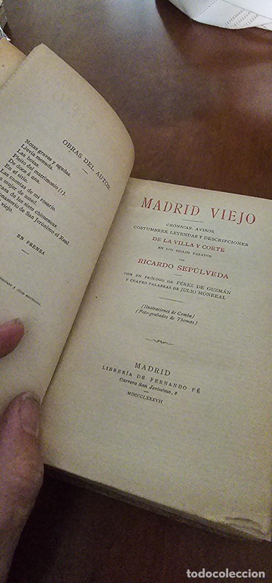 Libros de segunda mano: Libro viejo Madrid siglo XIX Sepulveda