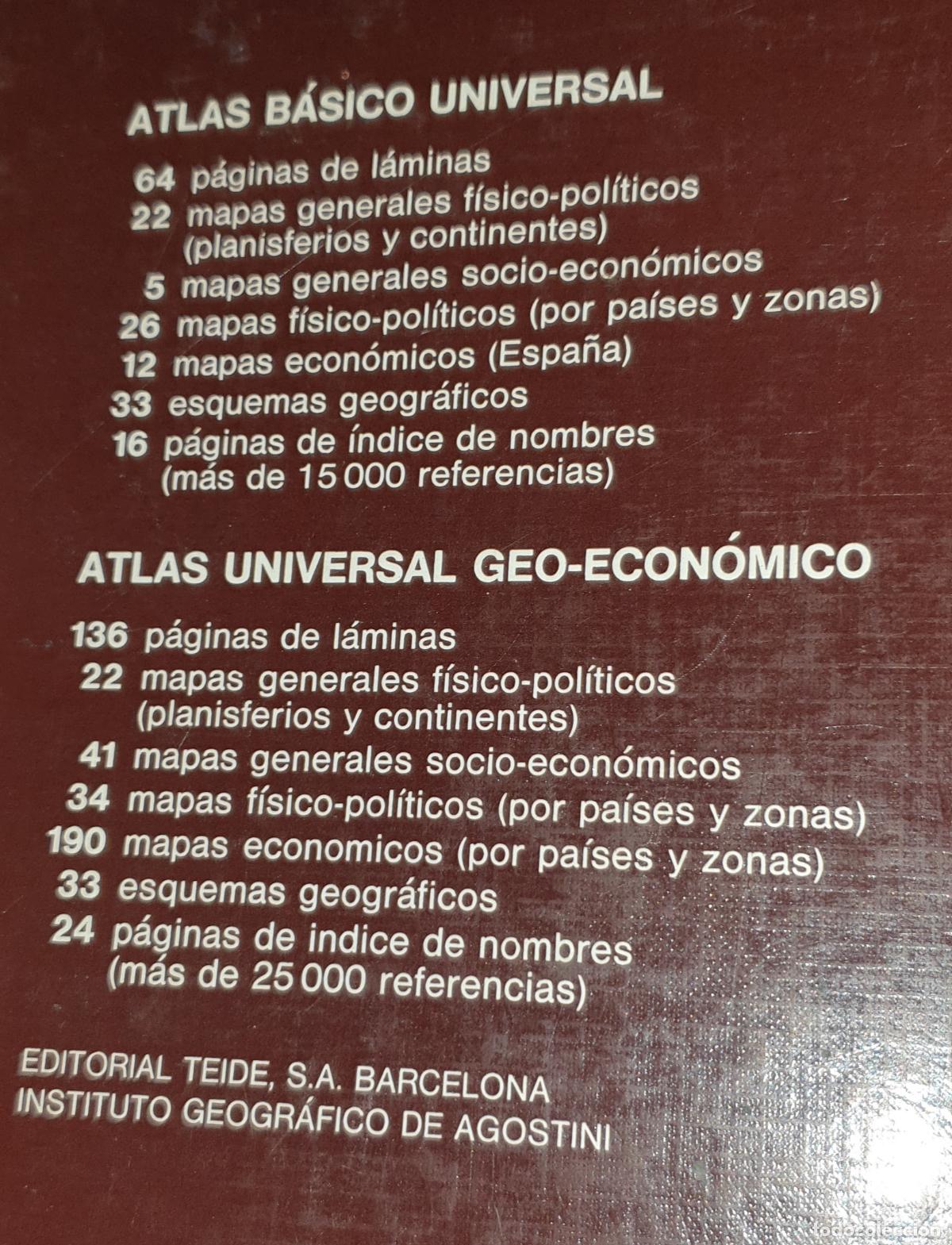 Libros de segunda mano: ATLAS B&Aacute;SICO UNIVERSAL- TEIDE 1972 - Foto 3
