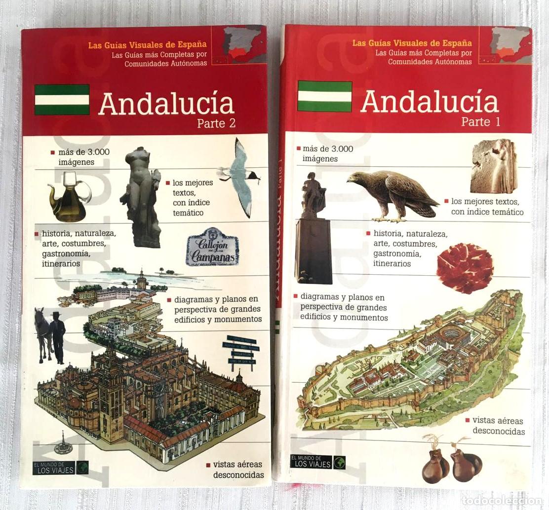 Libros de segunda mano: 2 Tomos de &rdquo;Las Gu&iacute;as Visuales de Espa&ntilde;a&rdquo; dedicados a la comunidad aut&oacute;noma de Andaluc&iacute;a.