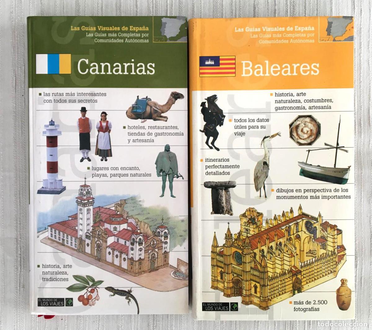 Libros de segunda mano: Gu&iacute;as de viaje de Canarias y Baleares de la colecci&oacute;n Las Gu&iacute;as Visuales de Espa&ntilde;a