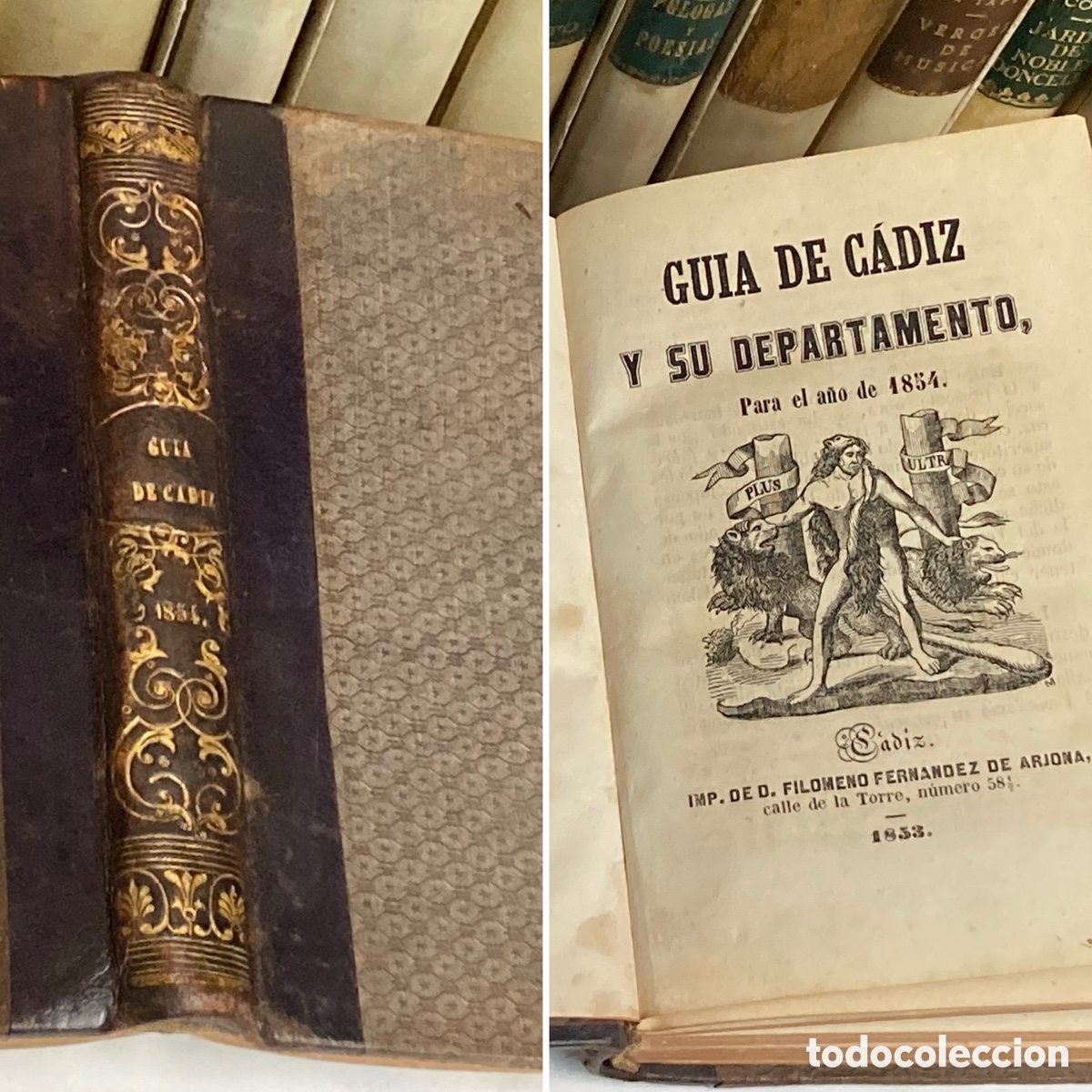 Second hand books: A&Ntilde;O 1853 - GU&Iacute;A DE C&Aacute;DIZ Y SU DEPARTAMENTO PARA EL A&Ntilde;O 1854