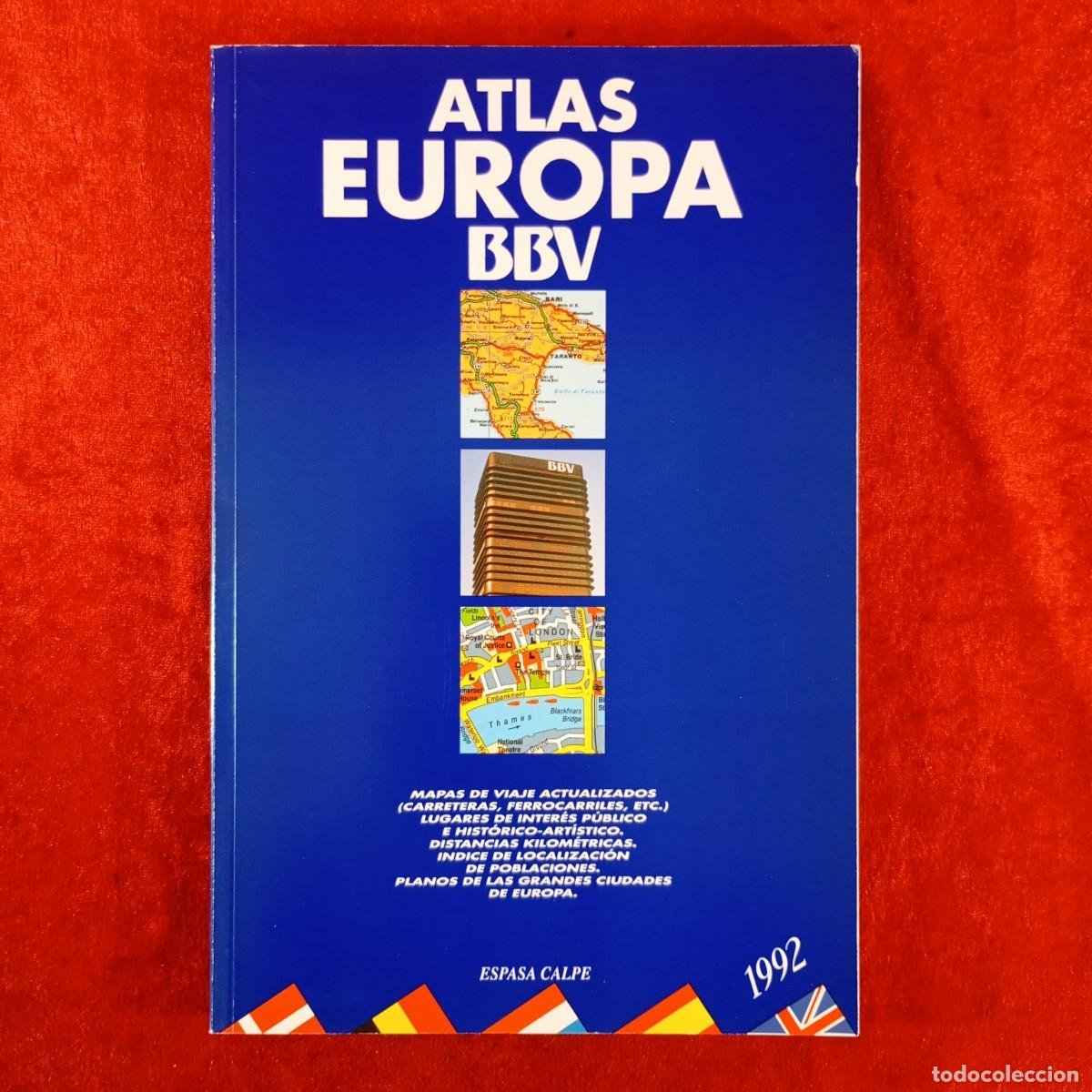 Libros de segunda mano: ATLAS EUROPA - BBVA - MAPAS DE VIAJE ACTUALIZADO - ESPASA CALPE - 1992 / 517