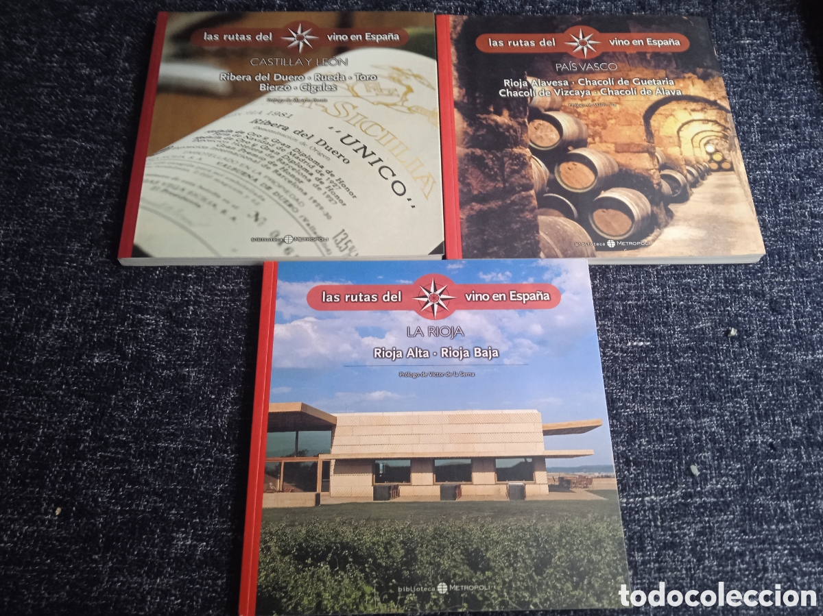 Libros de segunda mano: Rutas del vino en Espa&ntilde;a -PAIS VASCO - RIOJA ALTA BAJA - CASTILLA Y LEON