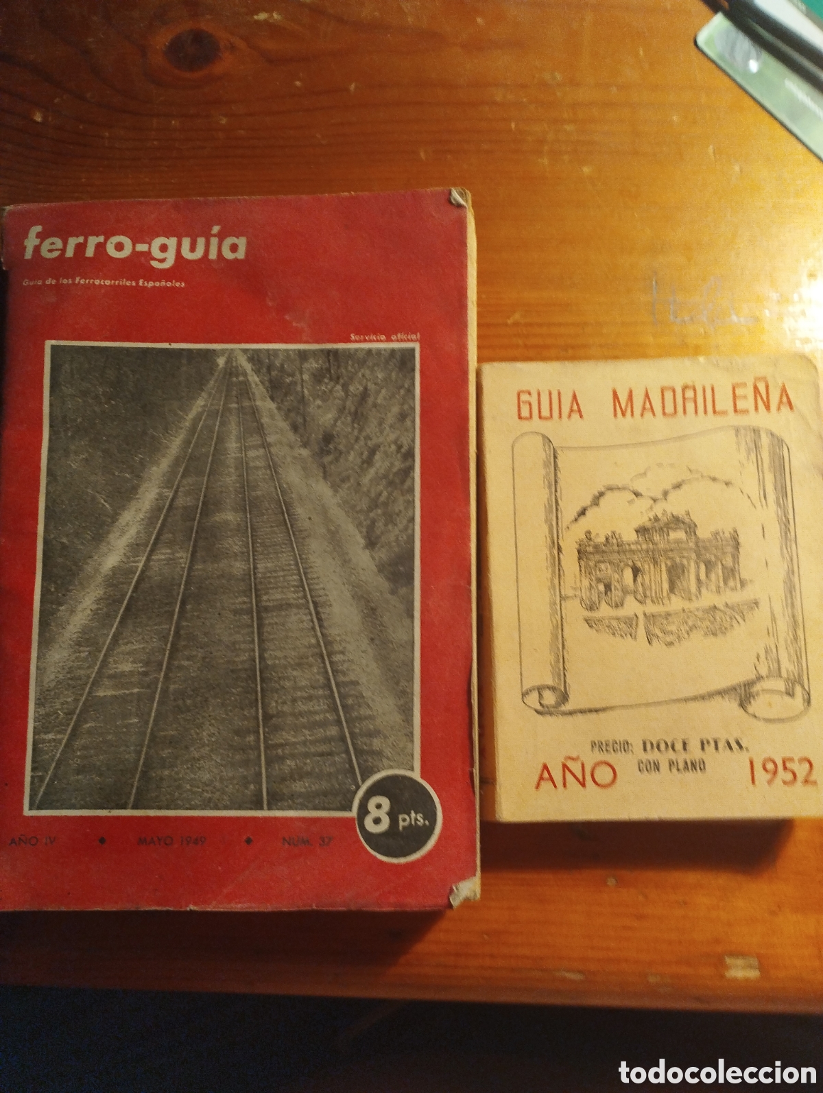 Libros de segunda mano: Ferro guia Espa&ntilde;a 1949. Guia Madrid 1952