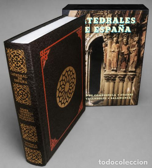 Second hand books: CATEDRALES DE ESPA&Ntilde;A. SANTIAGO COMPOSTELA. ORENSE. LEON. VALLADOLID. SALAMANCA. C. ESTUCHE.