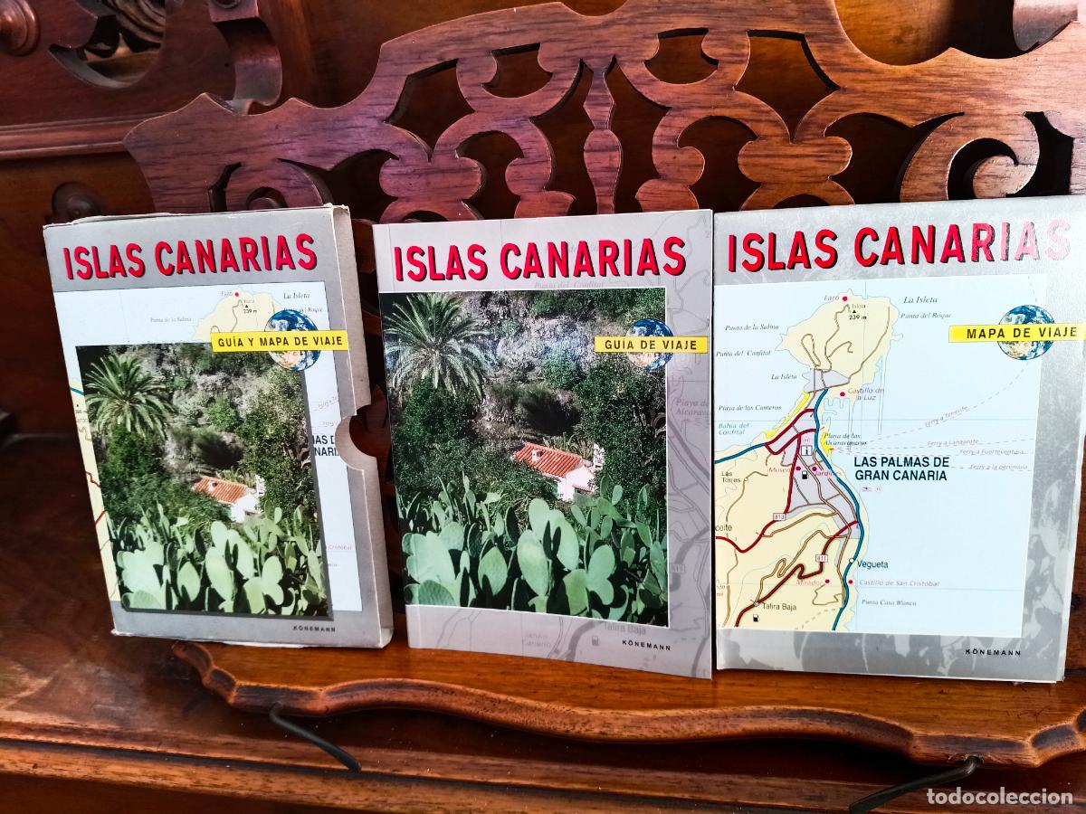Libros de segunda mano: ISLAS CANARIAS. GU&Iacute;A Y MAPA DE VIAJE EN SU ESTUCHE, POR ANDY GRAVETTE. CANARIAS 1996