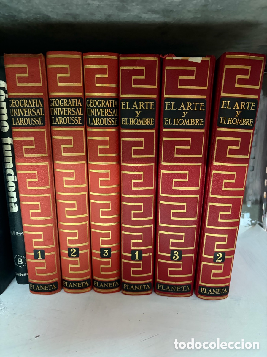 Libros de segunda mano: Enciclopedia el arte y el hombre y geograf&iacute;a universal Larousse (planeta) 1966