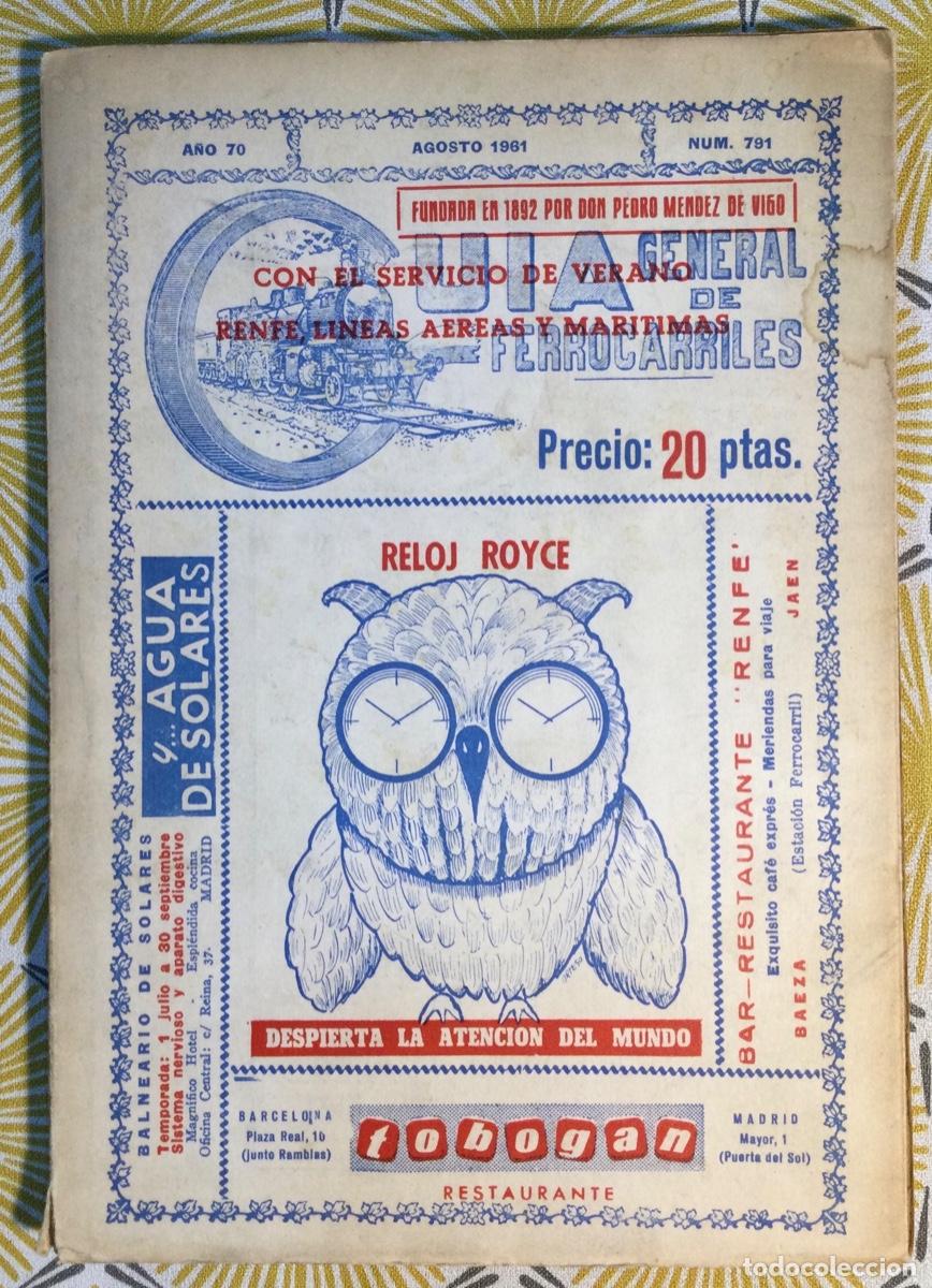Libros de segunda mano: GU&Iacute;A GRNERAS DE FERROCARRILES A&Ntilde;O 1961