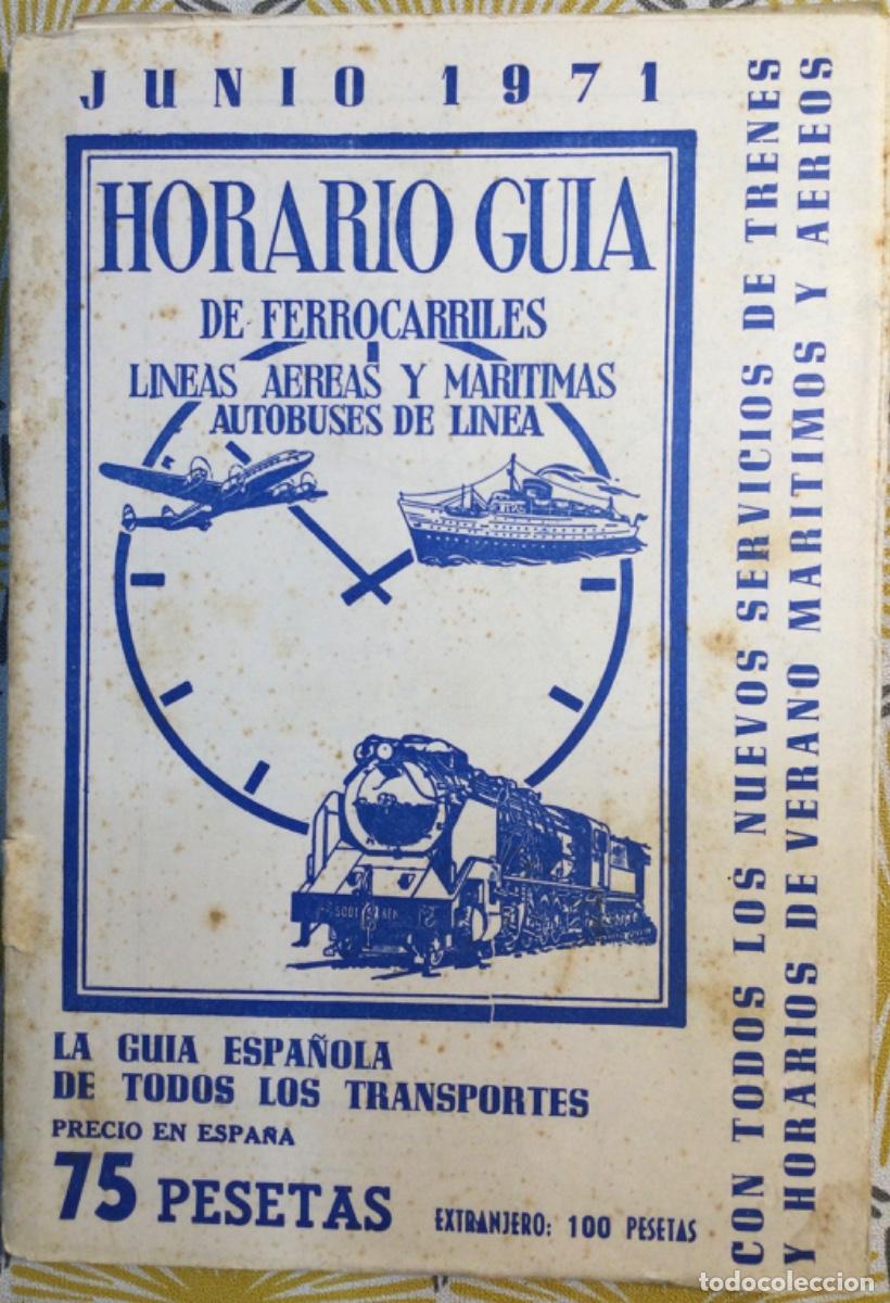 Libros de segunda mano: HORARIO GU&Iacute;A DE FRRROCARRILES A&Ntilde;O 1971