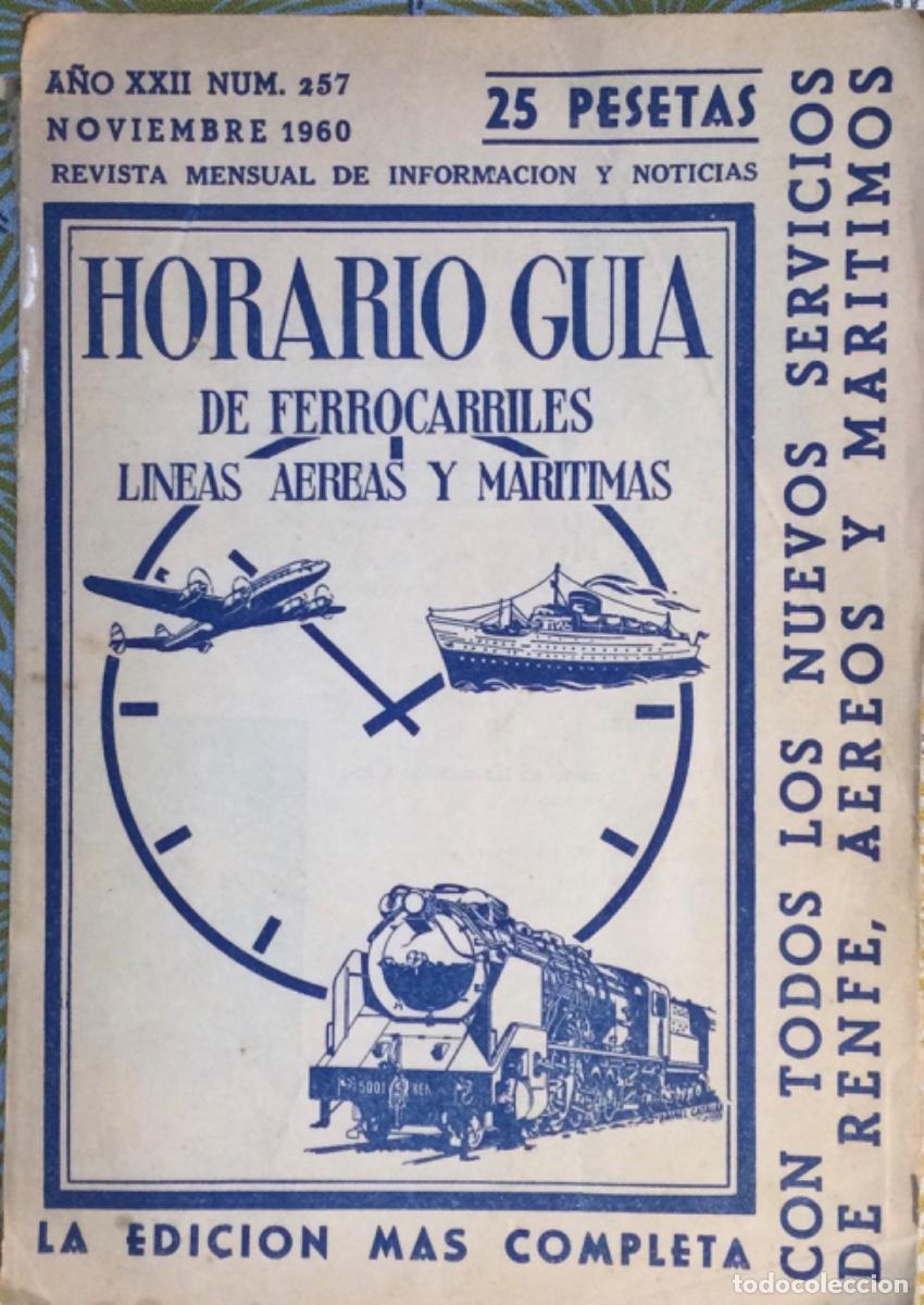 Libros de segunda mano: HORARIO GU&Iacute;A DE FERROCARRILES A&Ntilde;O 1960