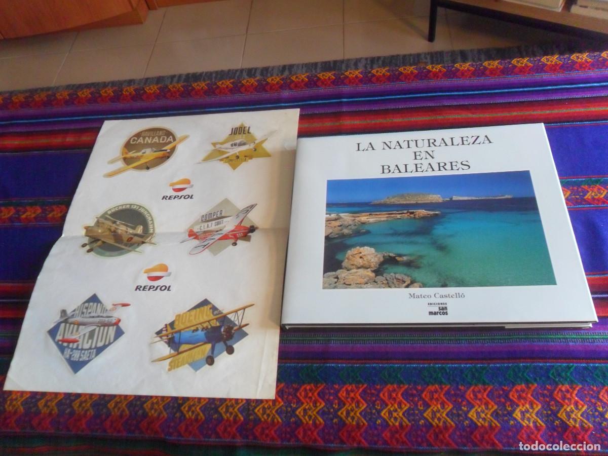 Livres d'occasion: LA NATURALEZA EN BALEARES, MATEO CASTELL&Oacute; REPSOL 1997 TAPA DURA REGALO HOJA 6 PEGATINA AVI&Oacute;N AVIONES