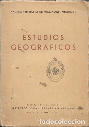 Libros de segunda mano: REVISTA DE ESTUDIOS GEOGRAFICOS N&ordm; 2 FEBRERO 1941 A&Ntilde;O II - A-GEOG-362